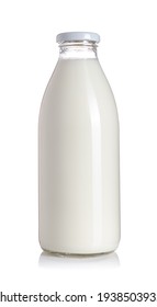 Milk bottle. Isolated on white background