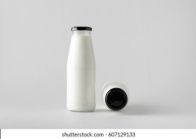 Milk Bottle Mock-Up - Two Bottles