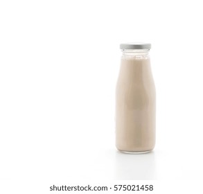 Milk In Bottle On White Background