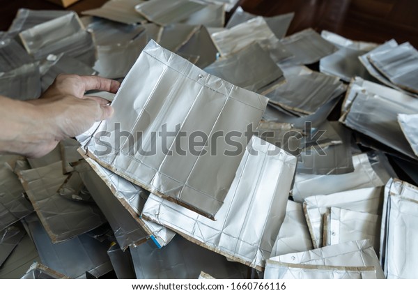 Milk Carton Packages Collected Recycling Stock Photo (Edit Now) 1660766116