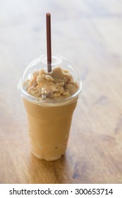 Milk Coffee Smoothie In Plastic Cup