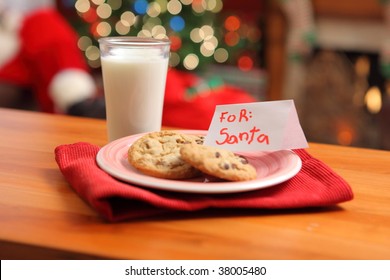 Milk And Cookies For Santa Claus