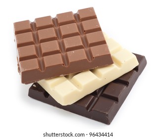 Milk, Dark And White Chocolate Bars