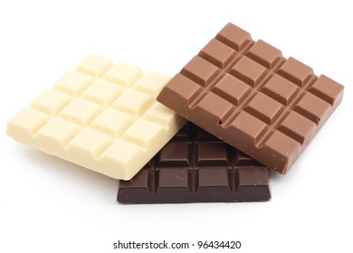 Milk, Dark And White Chocolate Bars