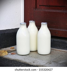 Milk Delivery On A Doorstep