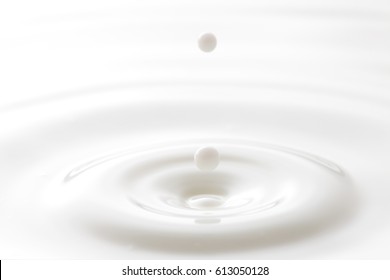 milk drop with ripples - Shutterstock ID 613050128