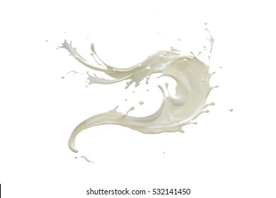 Milk Drops Splashes Isolated On White Stock Photo 532141477 | Shutterstock