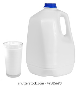 Milk Gallon. Isolated