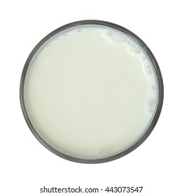 Milk Glass Top View Isolated On Stock Photo 443073547 | Shutterstock