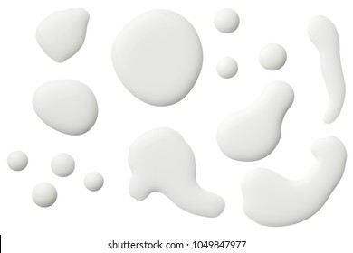 Milk Isolated On White Background. Top View