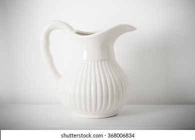 Milk Jug On White Background