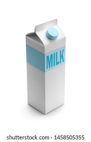 Milk Packaging Isolated On White Background Stock Photo 1458505355 ...