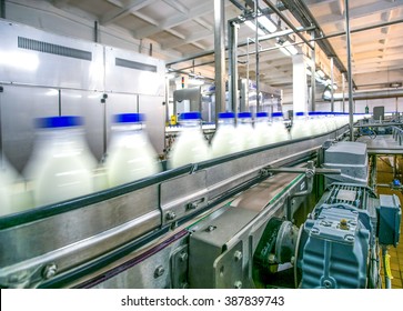 Milk production on line at the factory - Shutterstock ID 387839743