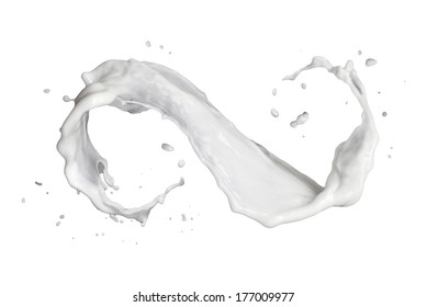 milk splash isolated on white