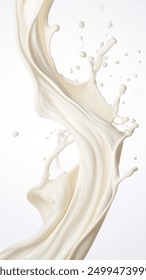 Milk splash isolated on white background
