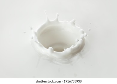 Milk splash on white background
