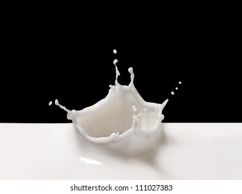 Milk Splash Over Black