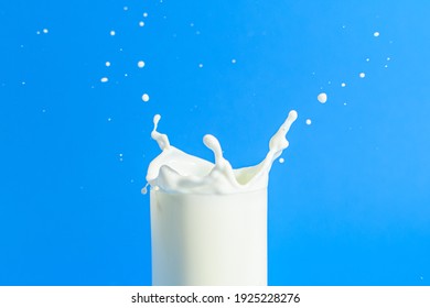 milk splash white glass baby blue - Powered by Shutterstock