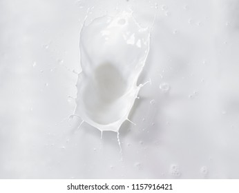 Milk Splashing Out With Top View