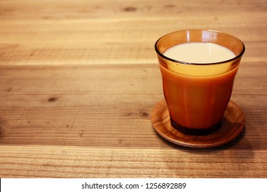 milk tea on the table - Shutterstock ID 1256892889