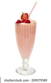 milkshake with strawberries