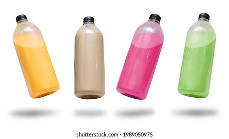 Milky Drink Bottle Mock Up, Realistic Bottle Mock Up For Menu, Poster, Or Social Media Content