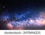 Milky Way colorful starry skies 