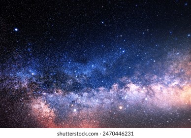 Milky Way colorful starry skies  - Powered by Shutterstock