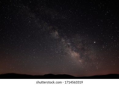 The Milky Way forms a classic diagonal over the horizon on Summer Nights in the Northern Hemisphere