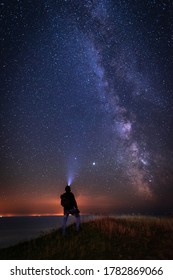 The Milky Way Galaxy Rising Over Beachy Head, UK