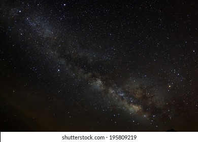 Milky Way Galaxy With Stars And Space Dust In The Universe