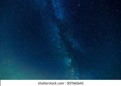 Milky Way On Night Sky, Abstract Natural Background