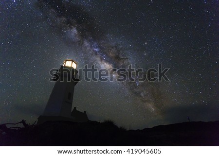 milky way over the lighthouse

