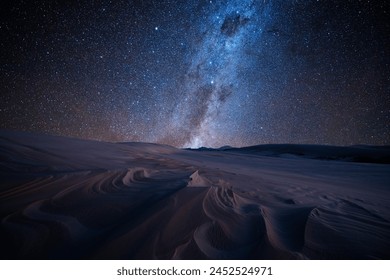 Milky way over sand dunes at Dark point, Myall Lakes National Park, Hawks Nest, NSW, Australia	 - Powered by Shutterstock