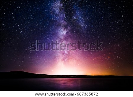 Milky Way over the sea