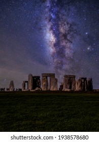 The Milky Way Over Stonehenge Uk