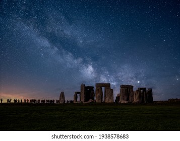 The Milky Way Over Stonehenge Uk