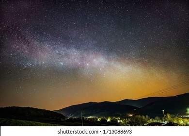 Milky Way over the village