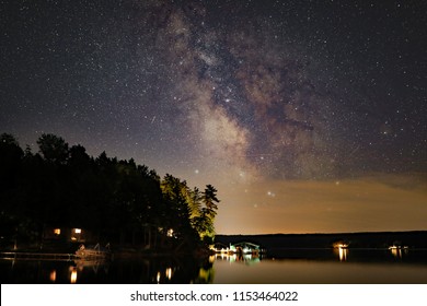 The Milky Way Over Walloon Lake In Northern Michigan.