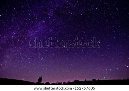 Milky Way and Sars night sky background