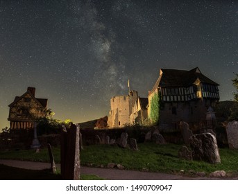 The Milky Way Soaring Over Stokesay Castle In Shropshire