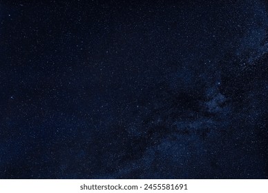 Milky Way stars and night sky photographed with wide angle lens. - Powered by Shutterstock