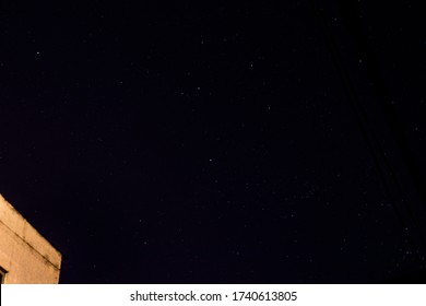 Milky Way From A Window View. Southern Cross Constellation In Sight In Lima, Peru