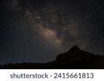 MilkyWay Galactic Core rising over the peak of Volcan Nevado de Colima in Mexico
