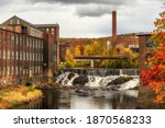A mill in the Fall in Massachusetts