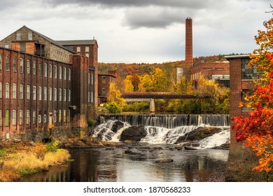 A mill in the Fall in Massachusetts
