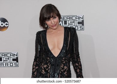 Milla Jovovich attends the 2016 American Music Awards in Los Angeles, California on November 20, 2016 at the Microsoft Theater