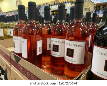 Millbrae Ca September 12  2018:Trader Joe Sells Exclusively Charles Shaw Branded Wines