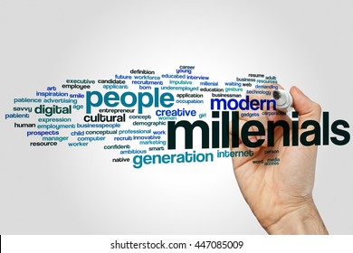 Millenials Word Cloud Concept