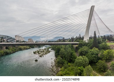 Millenium bridge in Podgorica, capital of Montenegro